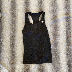 Gymshark Black Charcoal Seamless Tank in Medium